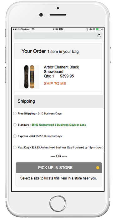 Ecommerce Shipping & In-store Fulfillment