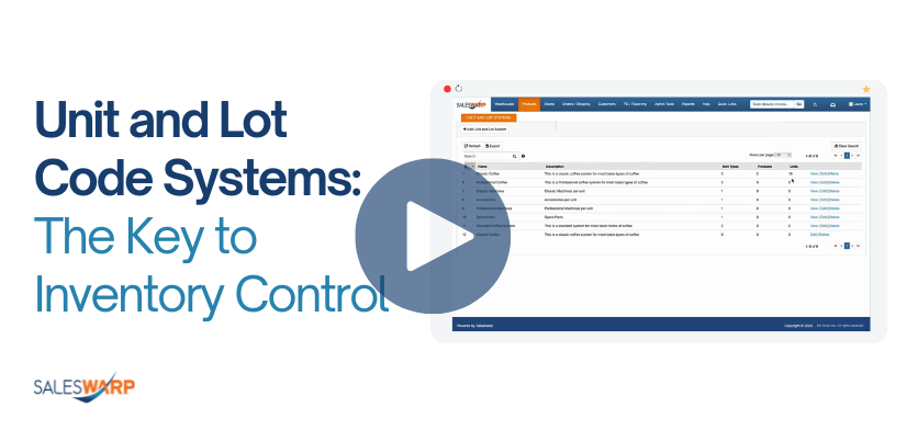 Unit and Lot Code Systems: The Key to Inventory Control